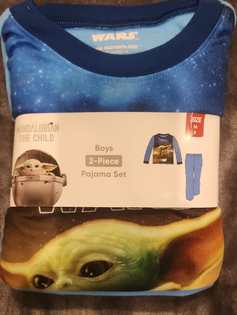 Disney Star Wars Blue Long-Sleeve The Child (Grogu) Pajama Set